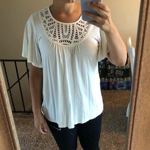 Size 00 White top from Torrid